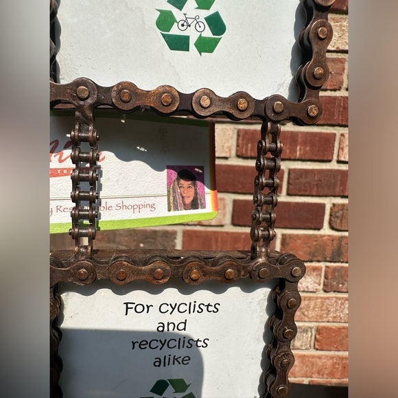 Bicycle Chain Recycled 3 Tier Hanging Picture Frame Approx. 17” x 3.75” x 3.75” - Picture 4 of 7
